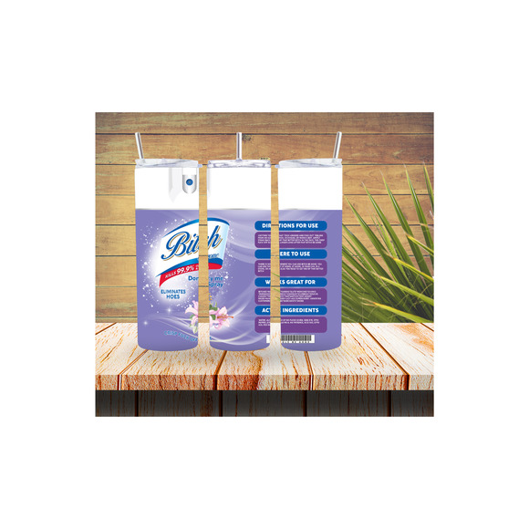 B@#$H Be Gone 20 Oz. Skinny Tumbler W/Lid, Straw & Gift Box (#22) - Picture 1 of 3